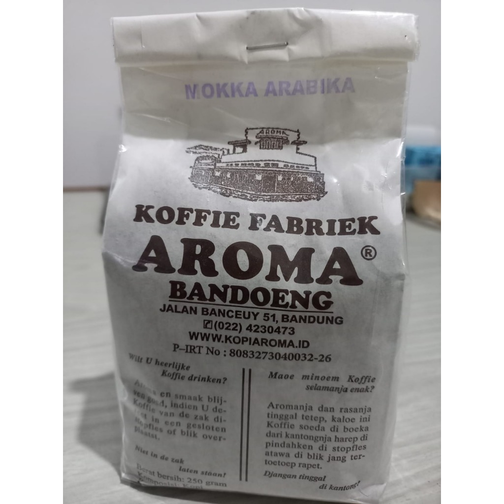Kopi Aroma Bandung Mokka Arabika/ Robusta Asli produk Koffie Fabriek Banceuy Bandung