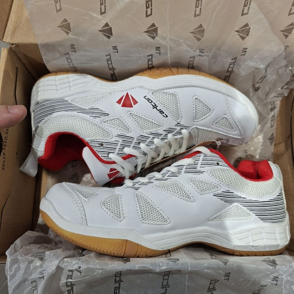 Sepatu Badminton Carlton Putih Badminton Shoes Carlton White