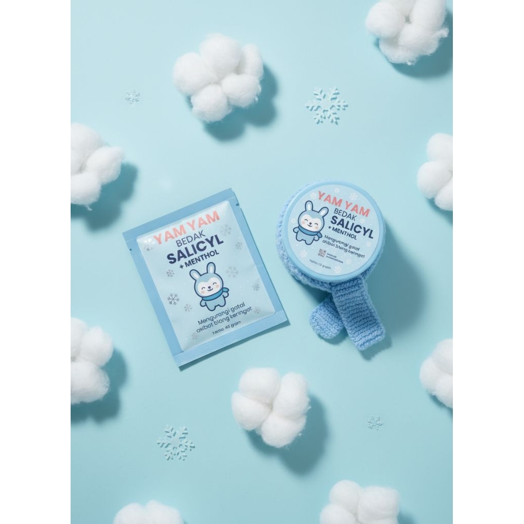 [BUNDLE: 6 pot + 12 sachet] [free 1 pot] Yam Yam Bedak Salicyl + Menthol