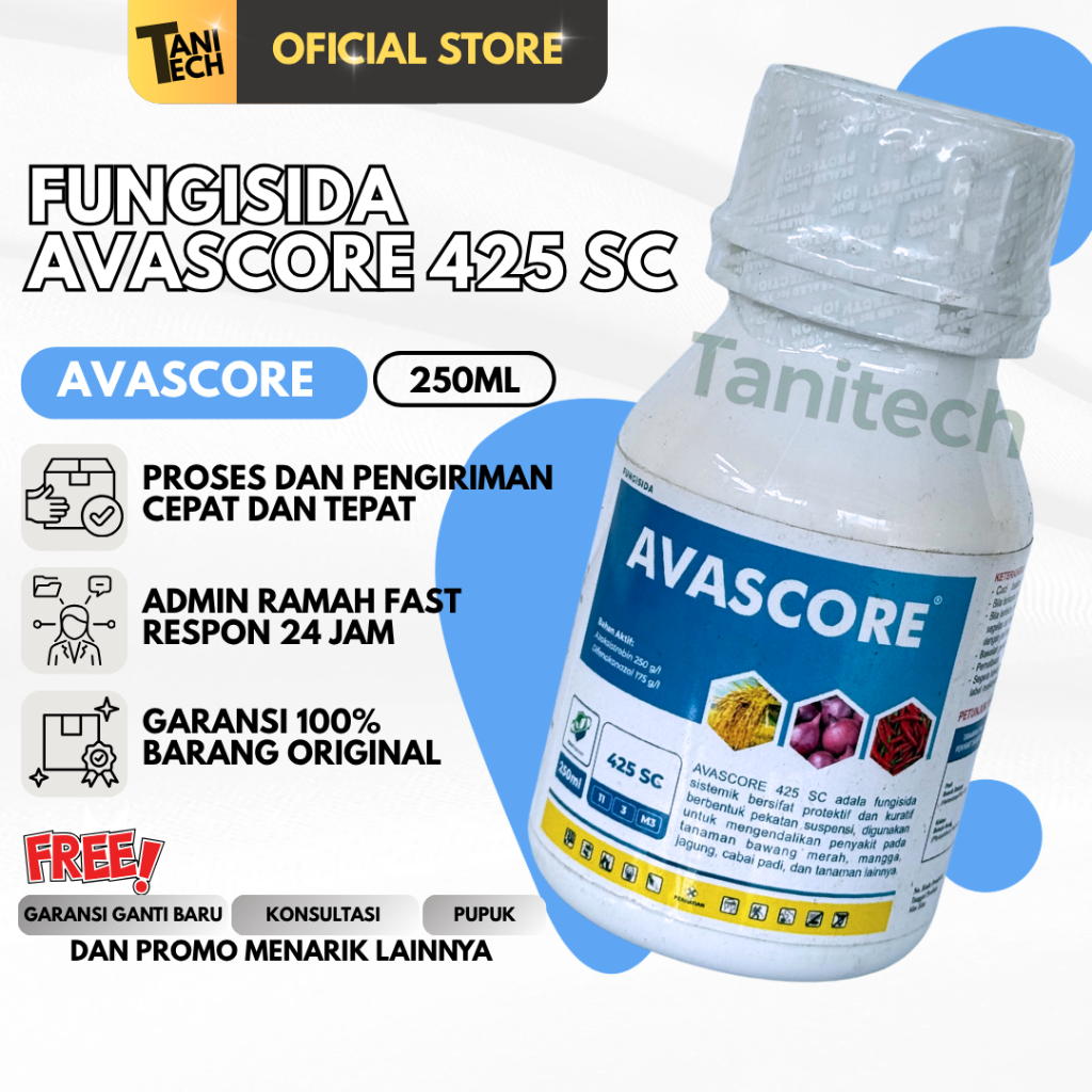 Avascore 425SC 250ML Fungisida Sistemik Basmi Jamur Daun Akar Tanaman Cabai