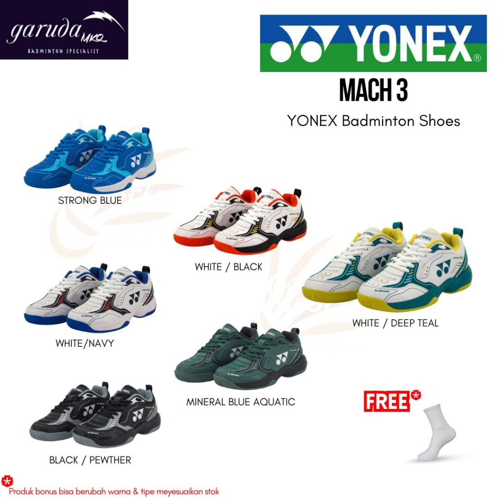 Sepatu Badminton Yonex MACH3 / Sepatu Bulutangkis Yonex MACH 3