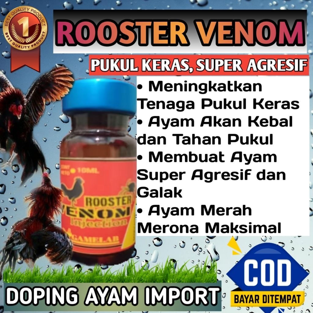 Doping Ayam Aduan Terbaik ROOSTER VENOM Sabung Taji Pisau Import Meningkatkan Performa Ayam Aduan