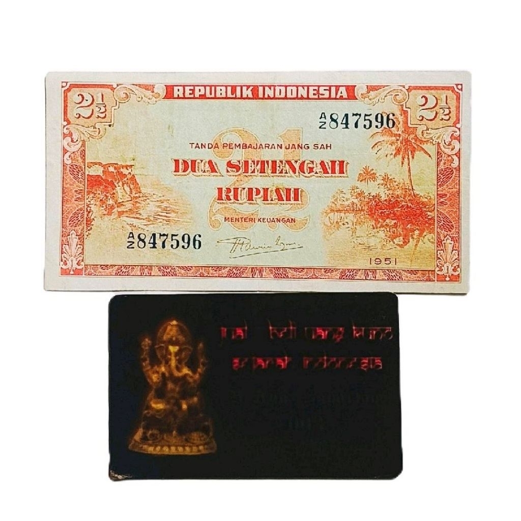 UANG 2½ RUPIAH 1951 PEMANDANGAN ALAM