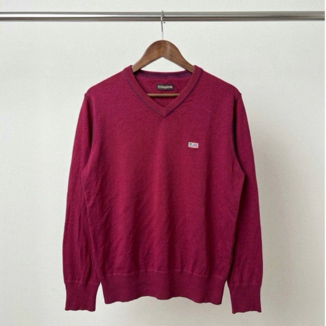 Sweater Napapijri Geographic V-Neck Red