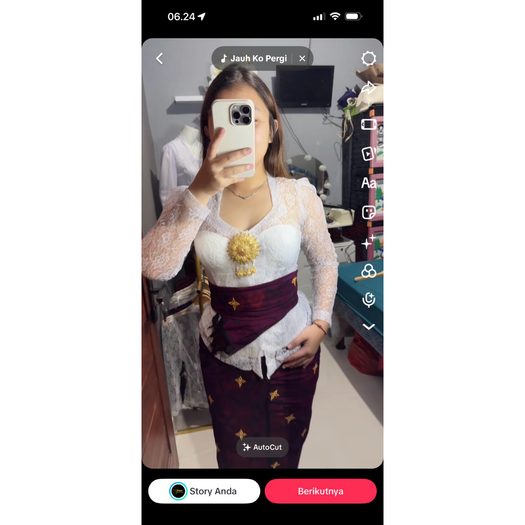 WBK || Kamen/Kamen Lembaran Semi Mastuli Lasem Endek Tumpal Set Selendang