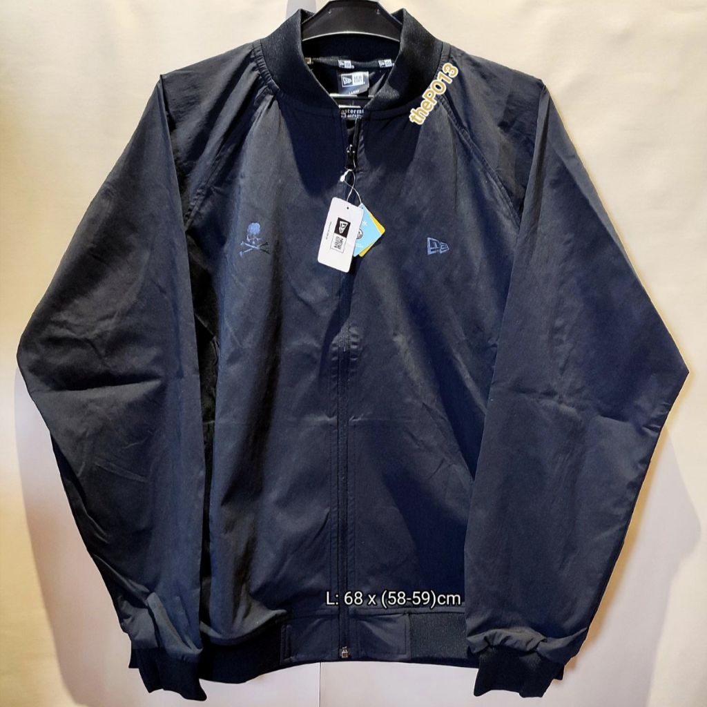 NEW ERA X MASTERMIND MMJ ZIPPED LOGO BOMBER JACKET BLACK SS23 AUTHENTIC 100% BNWT