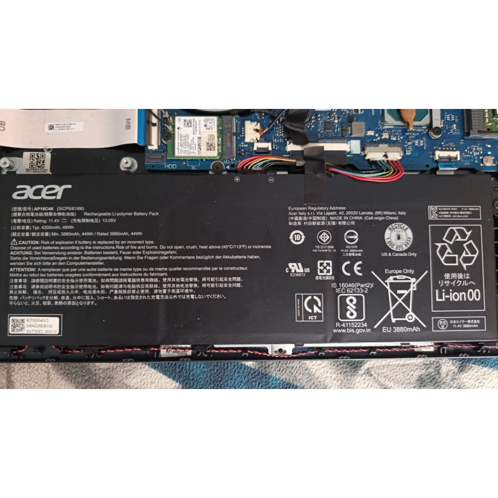 Baterai Acer aspire 5 A514 53 Original