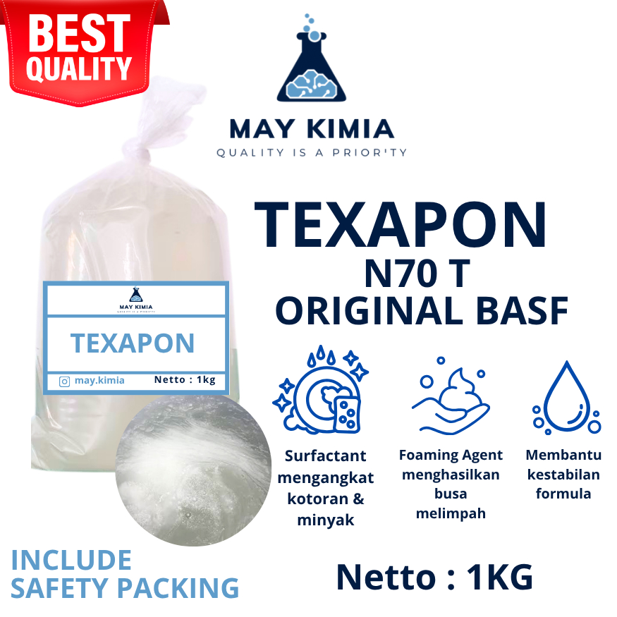 Texapon BASF 1KG Ma Material For Making Soap / Texapon KAO 1kg / Texapon N70 / Texapon N70 T / Texap