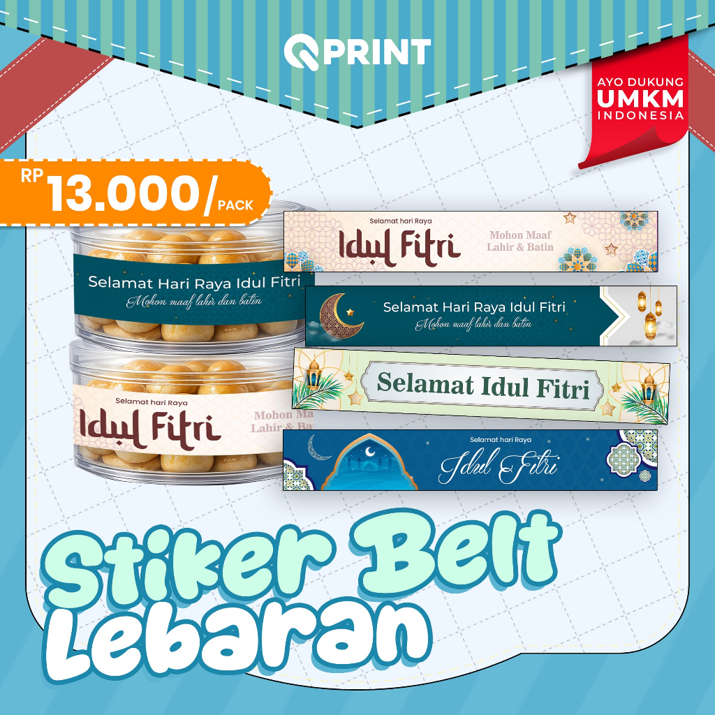 Cetak Paper Belt Custom Sleeve Paper Packaging / Cetak Paper Belt Custom Idul Fitri Lebaran / Label 
