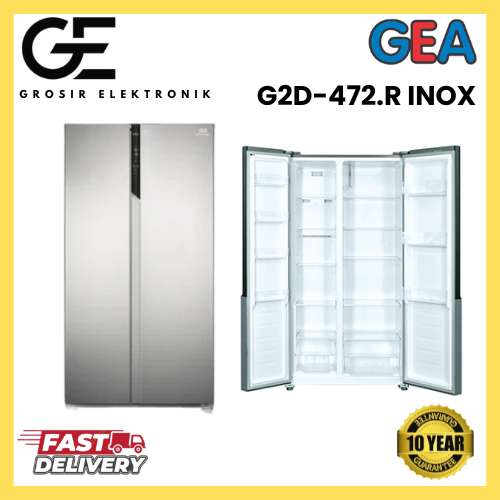Gea Kulkas Side by side G2D-472 / G2D 472 / G2D472 INOX