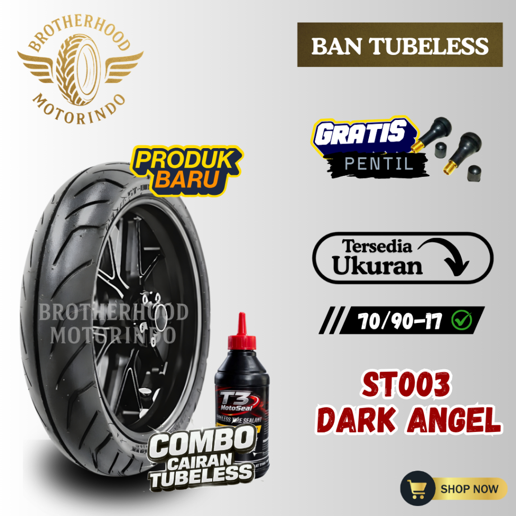 BAN ASCENDO ST003 RING 17 TUBLES ( 70/90-17 ) BAN ASCENDO / ST 003 TUBELESS / BAN RING 17 / RING 17 