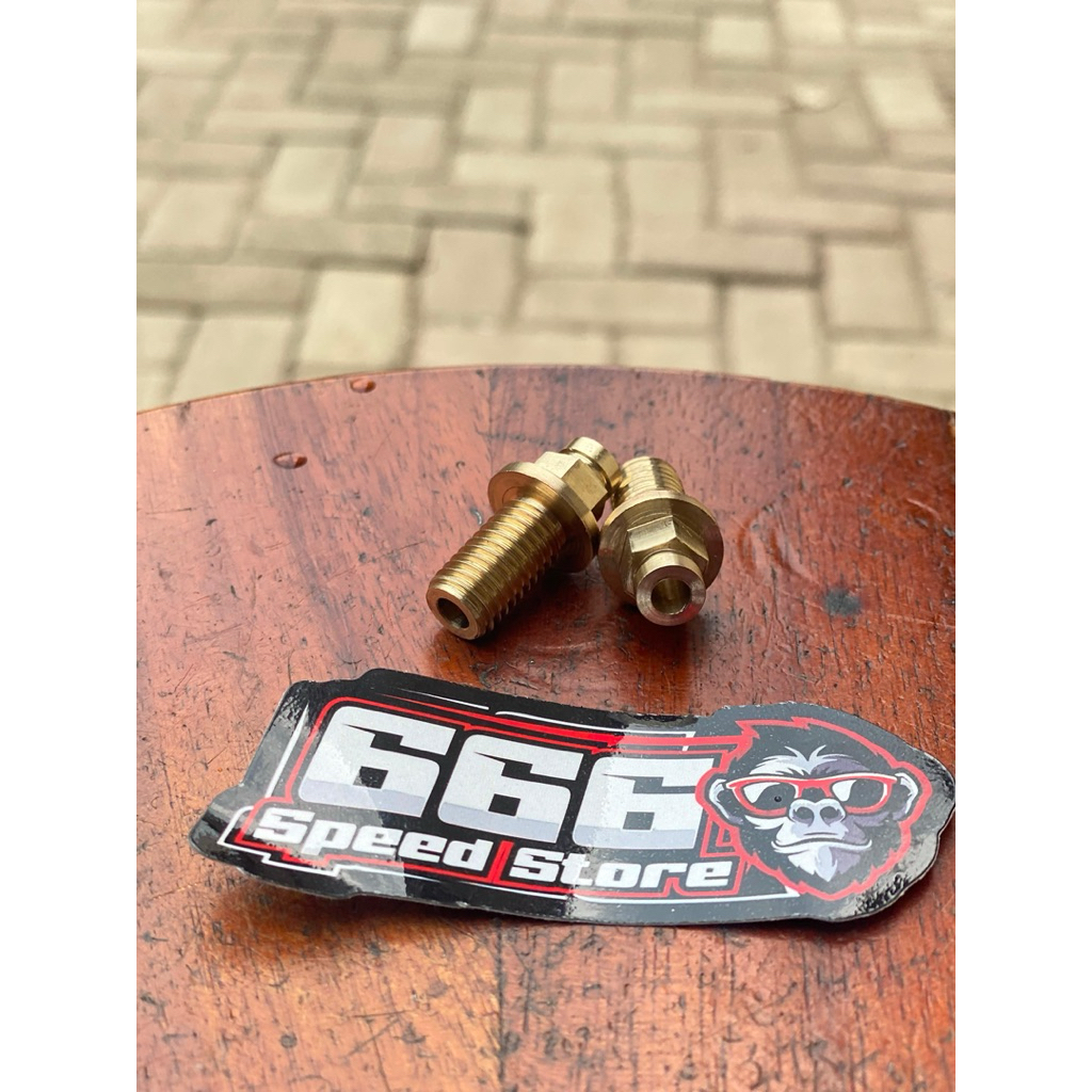 Bosh klep botolan klep drat bahan albronze AB asli untuk batang 4.5 5 dan 5.5 mm bebek matic herex