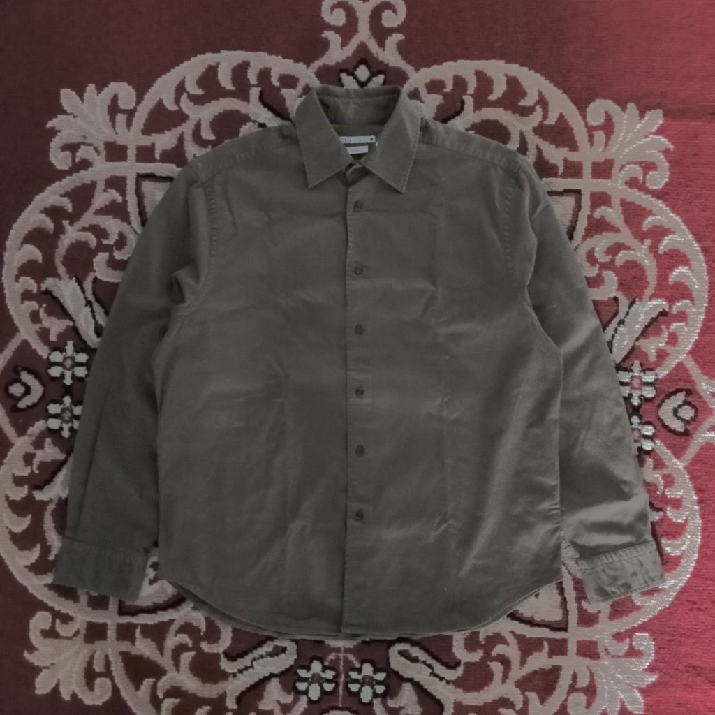 Zara Outer Overshirt Army Green Kemeja Polos Oversize