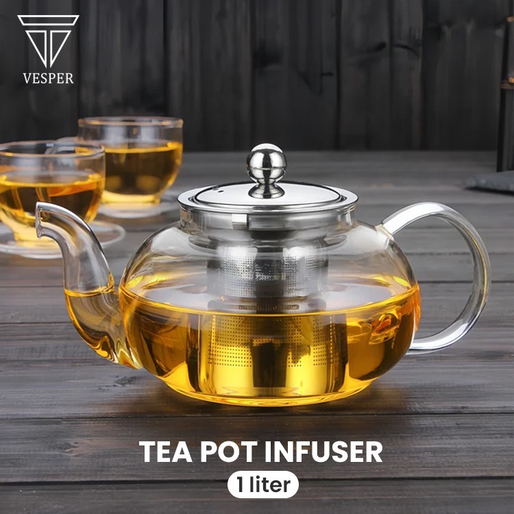 Teko teh infuser 400ml dan 600ml / tea pot stainless / Kungfu teapot chinese tea / teko teh kaca