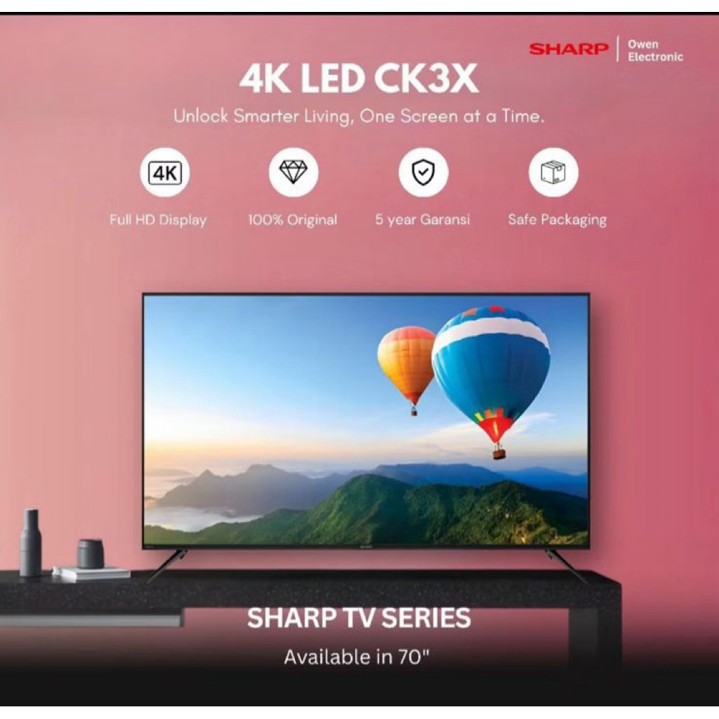 Sharp 4K Android TV 70 Inch 4T-C70CK3X
