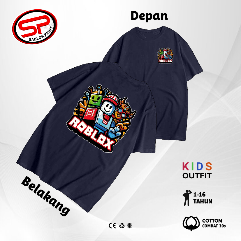 Kaos Motif Roblox Anak-Anak Premium