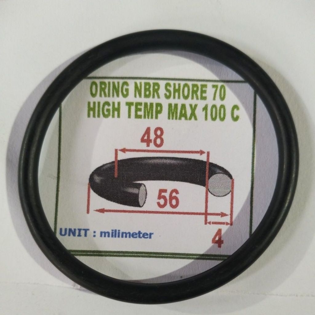 oring 4 x 48 x 56 mm MATERIAL : NBR 70 / FKM-VITON 75 / SILICON 70 OIL RESISTANT HIGH TEMP