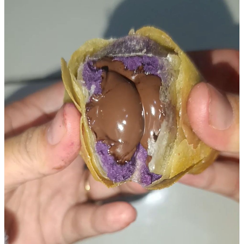 Lumpia Lumer Ubi ungu coklat
