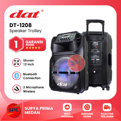 SPEAKER TROLLEY DAT UKURAN 12 INCH DT1208 GARANSI RESMI (MEDAN)