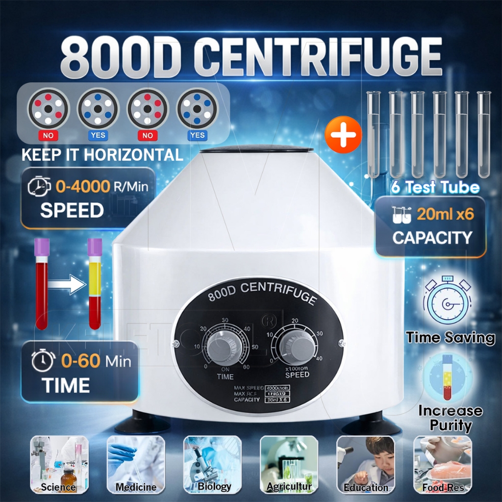 Mini Centrifuge Prp 4000rpm 6 Hole Alat Mesin Centrifuge Prp Alat Centrifuge Elektrik Memisahkan Ser
