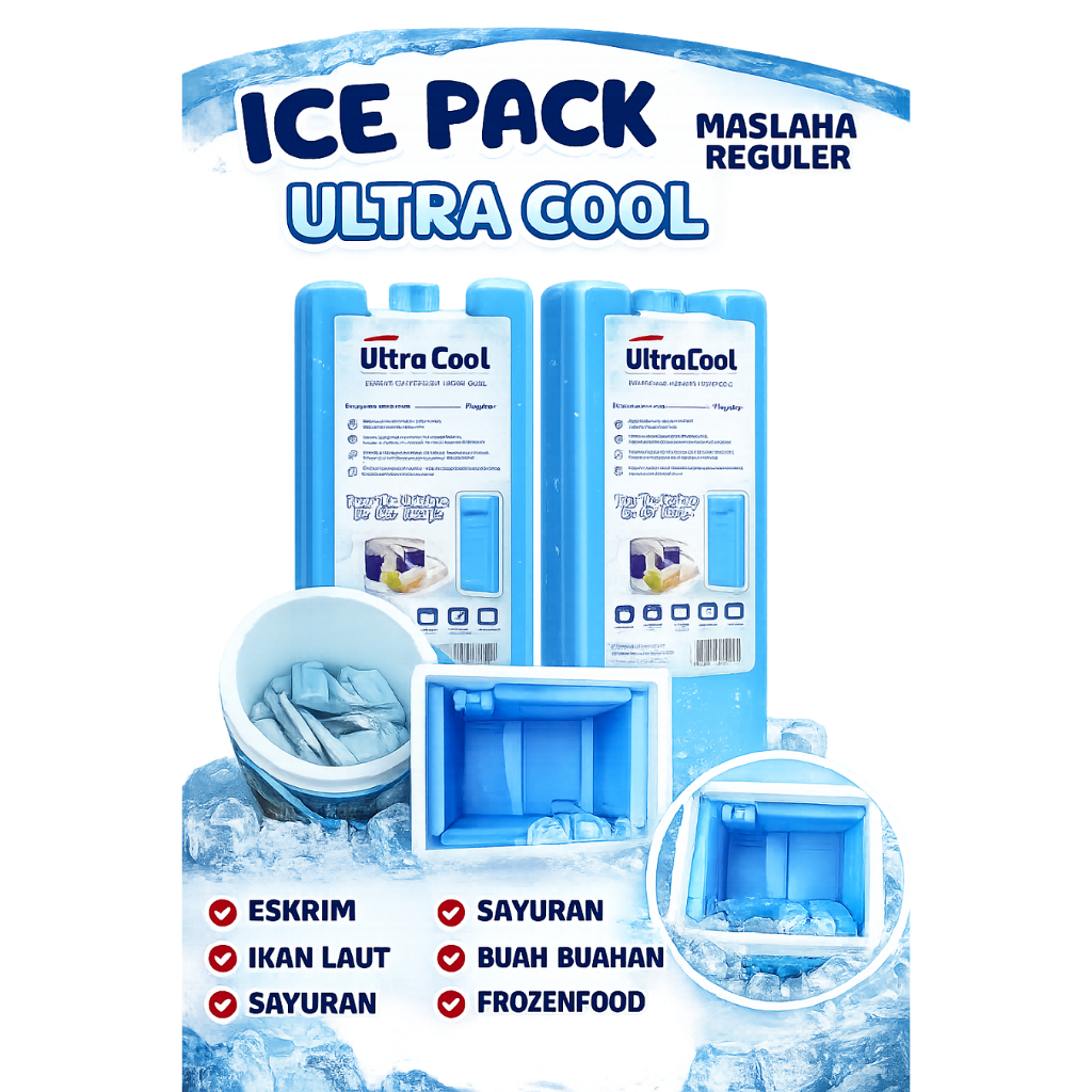 Ice Pack Gel Pendingin Ukuran Kecil & Sedang - Pengganti Es Batu Tahan Lama Cooler Bag ASI & Makanan