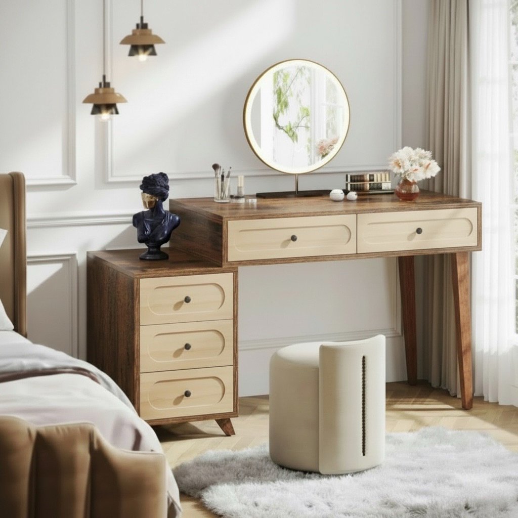 Meja Rias Jati Minimalis / Meja Rias Kayu Jati / Meja Rias Modern Jati