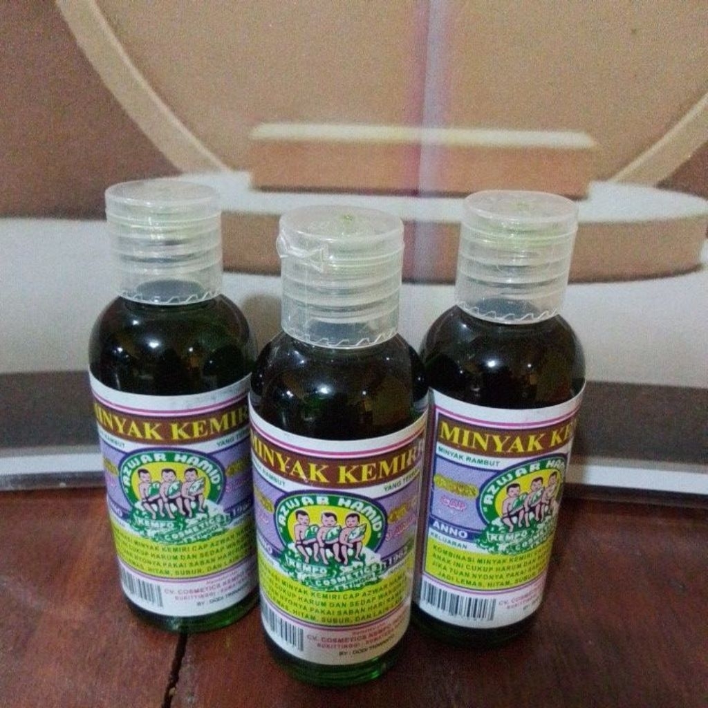 Minyak Kemiri Minyak Rambut Cap 3 Anak Azwar Hamid 60ml