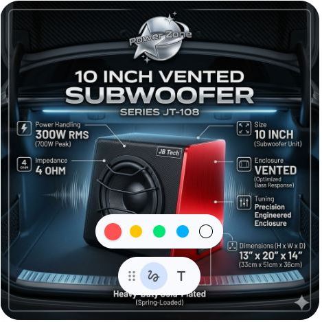 SUBWOOFER BASS BOX JB TECH JT-108 / SUBWOOFER MOBIL JB TECH / Basstube Aktif 10 Inch JB Tech