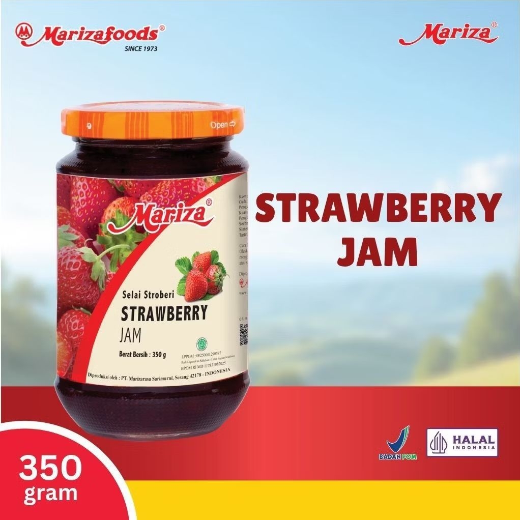 Selai Stroberi Mariza Strawberry Jam Jar 350 mL