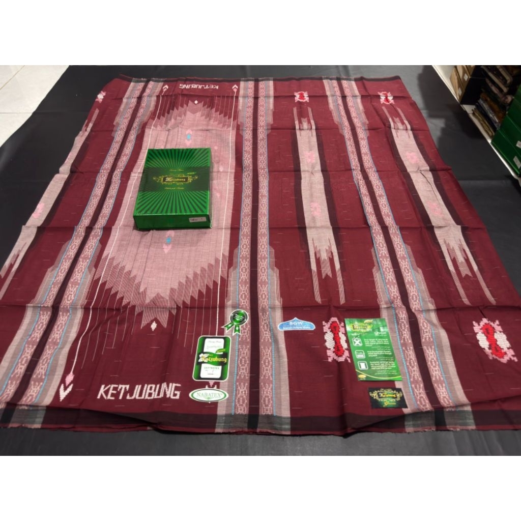 Sarung KETJUBUNG Green Mercerized Motif SGW