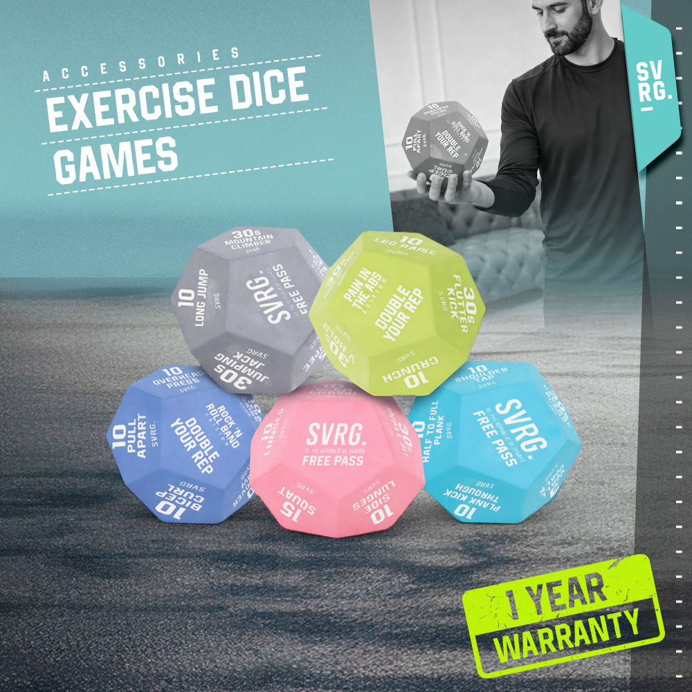 SVRG Exercise Dice - Dadu Olahraga - Resistance Band Workout