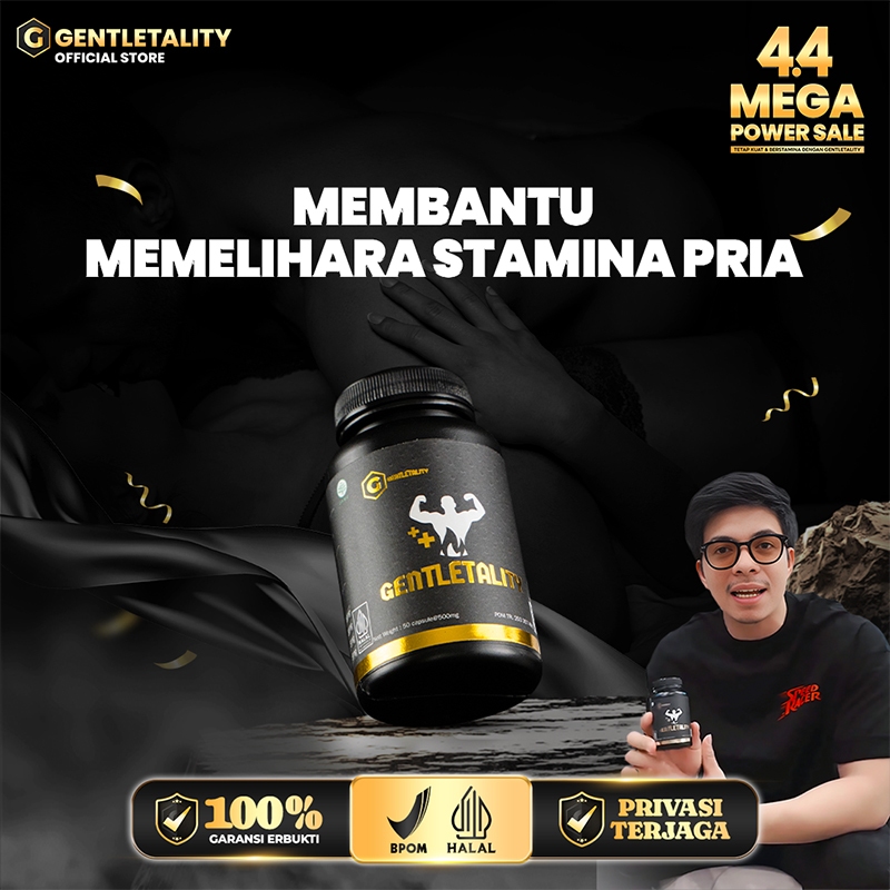 GENTLETALITY - Kapsul Herbal Solusi Stamina & Vitalitas Pria Dewasa Tahan Lama Halal BPOM