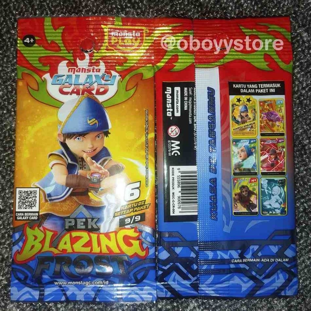 Pek Blazing Frost Boboiboy Indonesia | Original | Monsta Galaxy Card