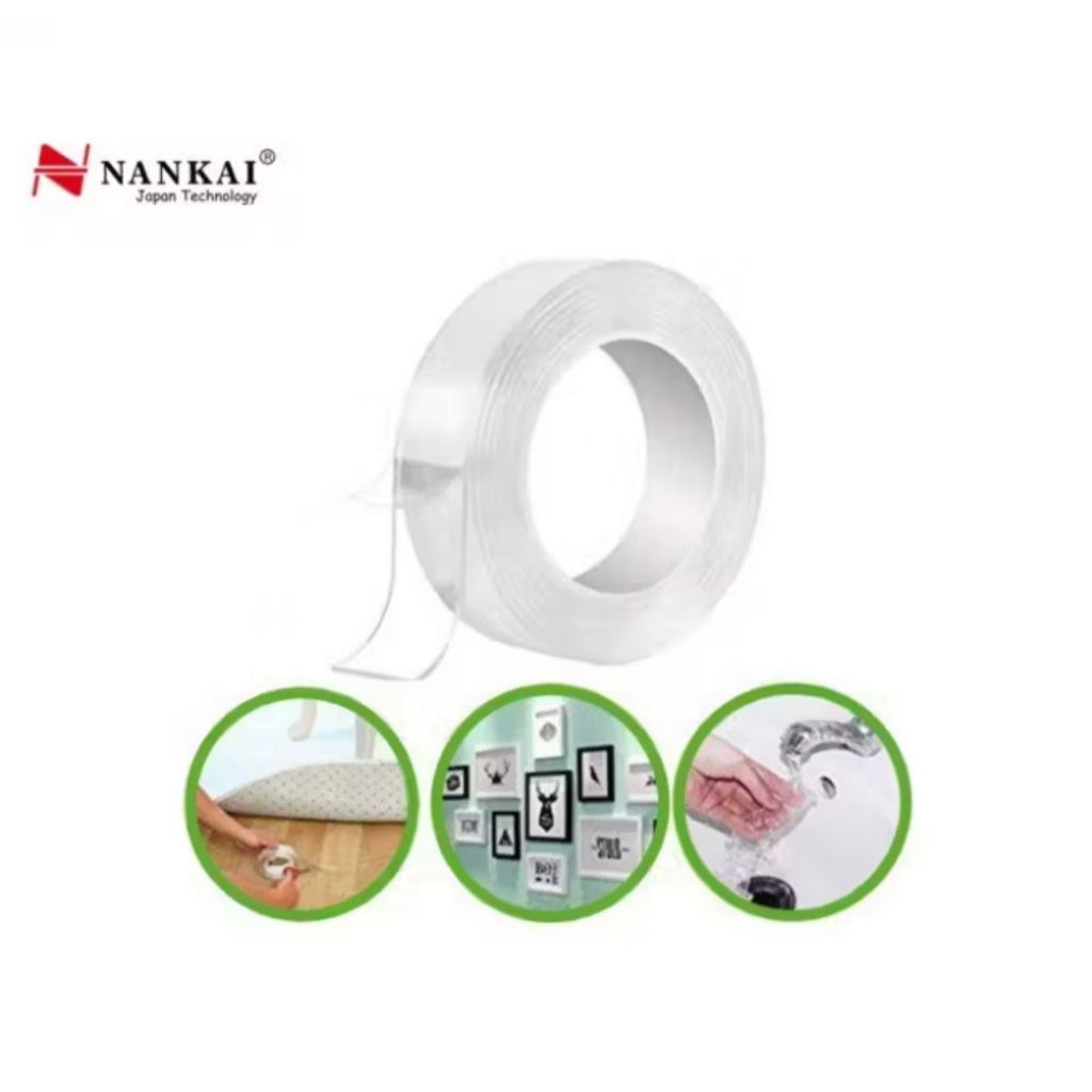 NANO-DOUBLE TAPE NANO BENING TRANSPARANT GEL -double tape perekat bening