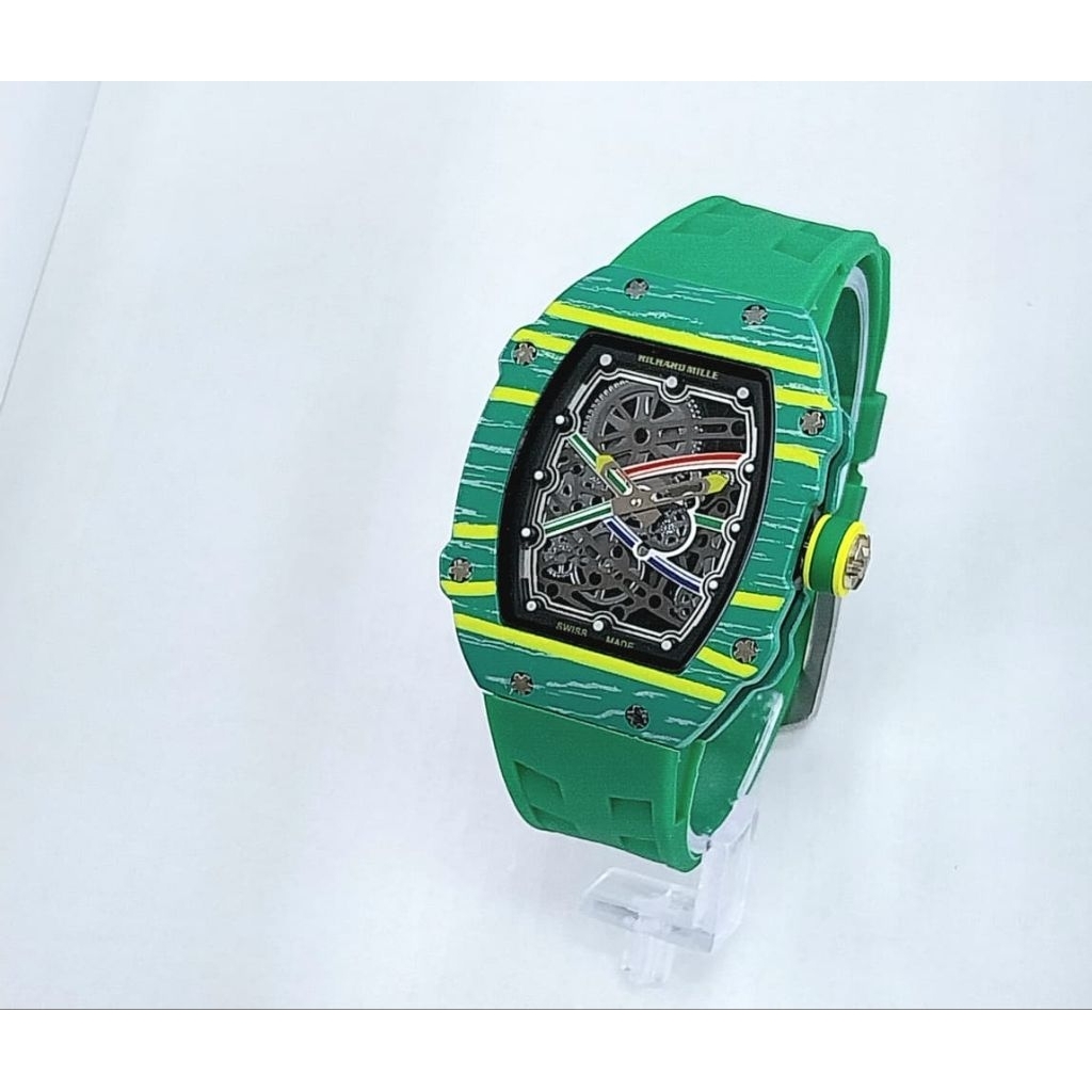 Jam Tangan Sultan Pria RM Body Carbon Analog Rubber