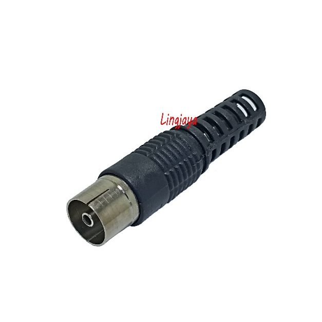 Jack Jek Antena TV PVC Female Hitam Jek Antena TV Plastik Female Cewek