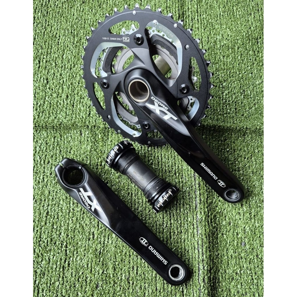 Crank Shimano Deore XT M780 Triple 42-32-24T HT2 Arm 175mm Original Second Mulus Fungsi Normal