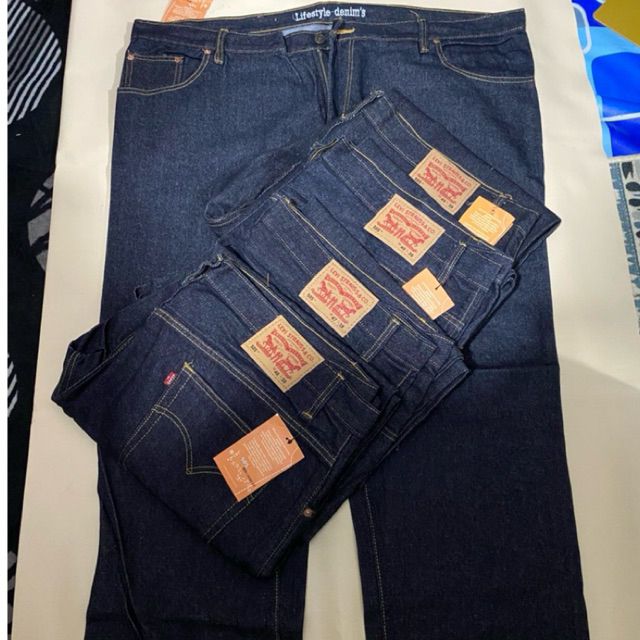 celana jeans standar regular basic pria/levis 505 ukuran jumbo