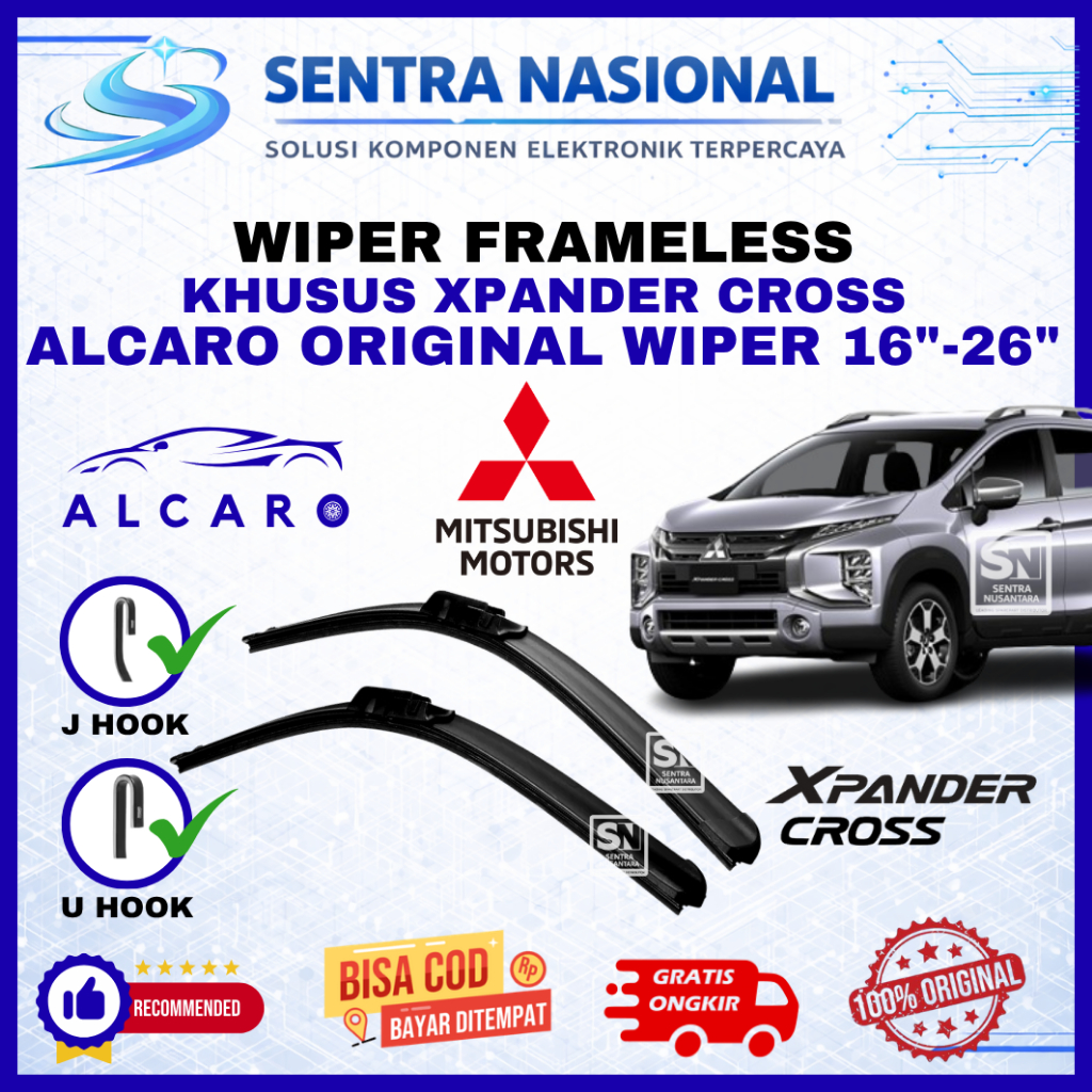 Wiper Mobil Mitsubishi XPANDER CROSS ALCARO ORIGINAL | Wiper Kaca Mobil Mitsubishi Xpander Cross Mod