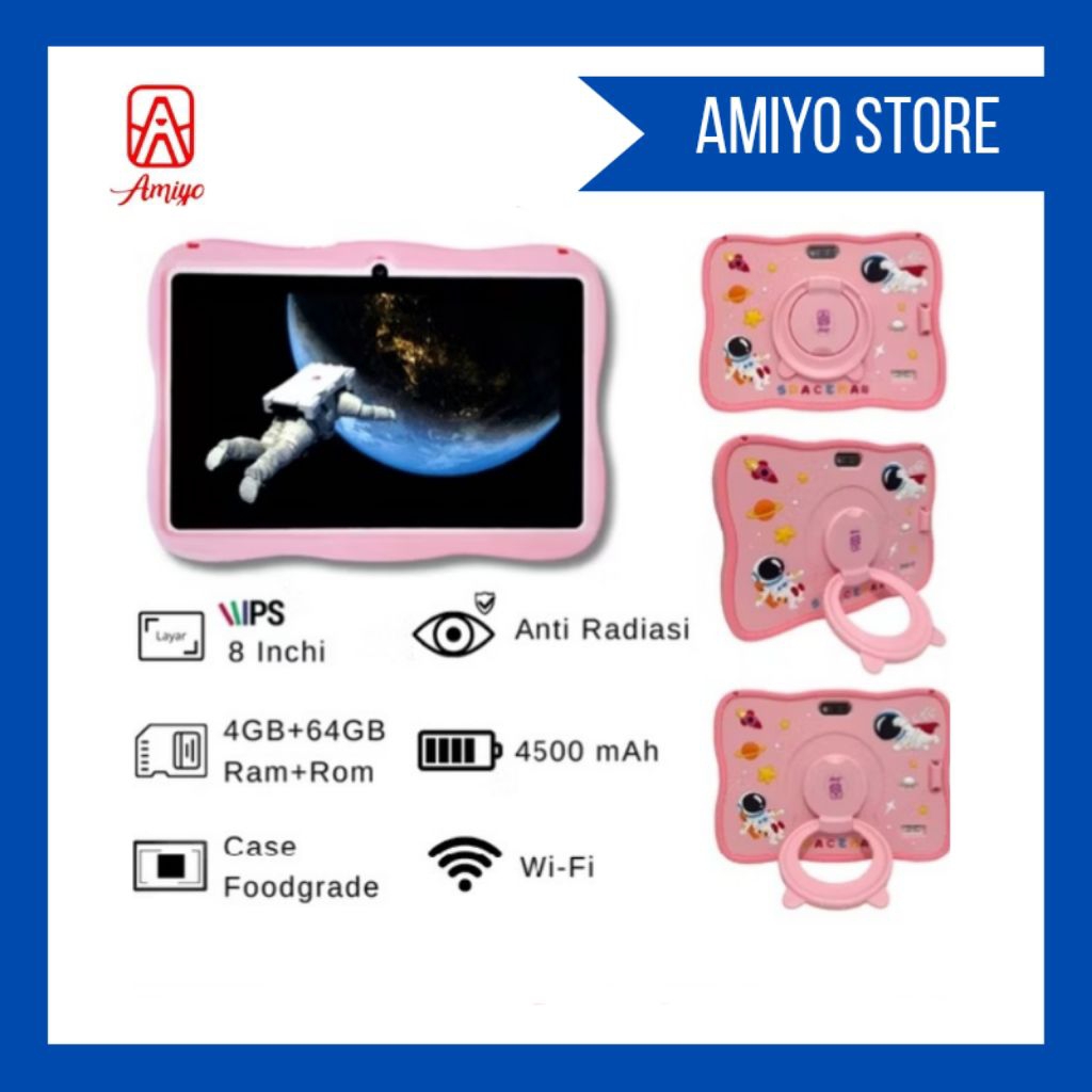 AMIYO TAB STUDYKIDS Tablet Study Kids A15 Astronout Version Tablet Anak Tablet Astronout  IPS Screen