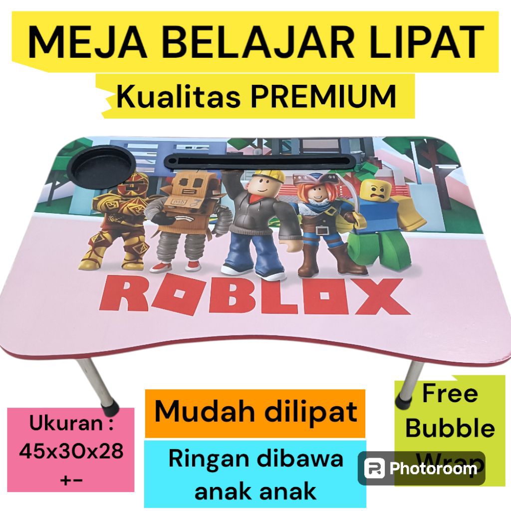 meja belajar lipat karakter / meja lipat premium / meja karakter unik