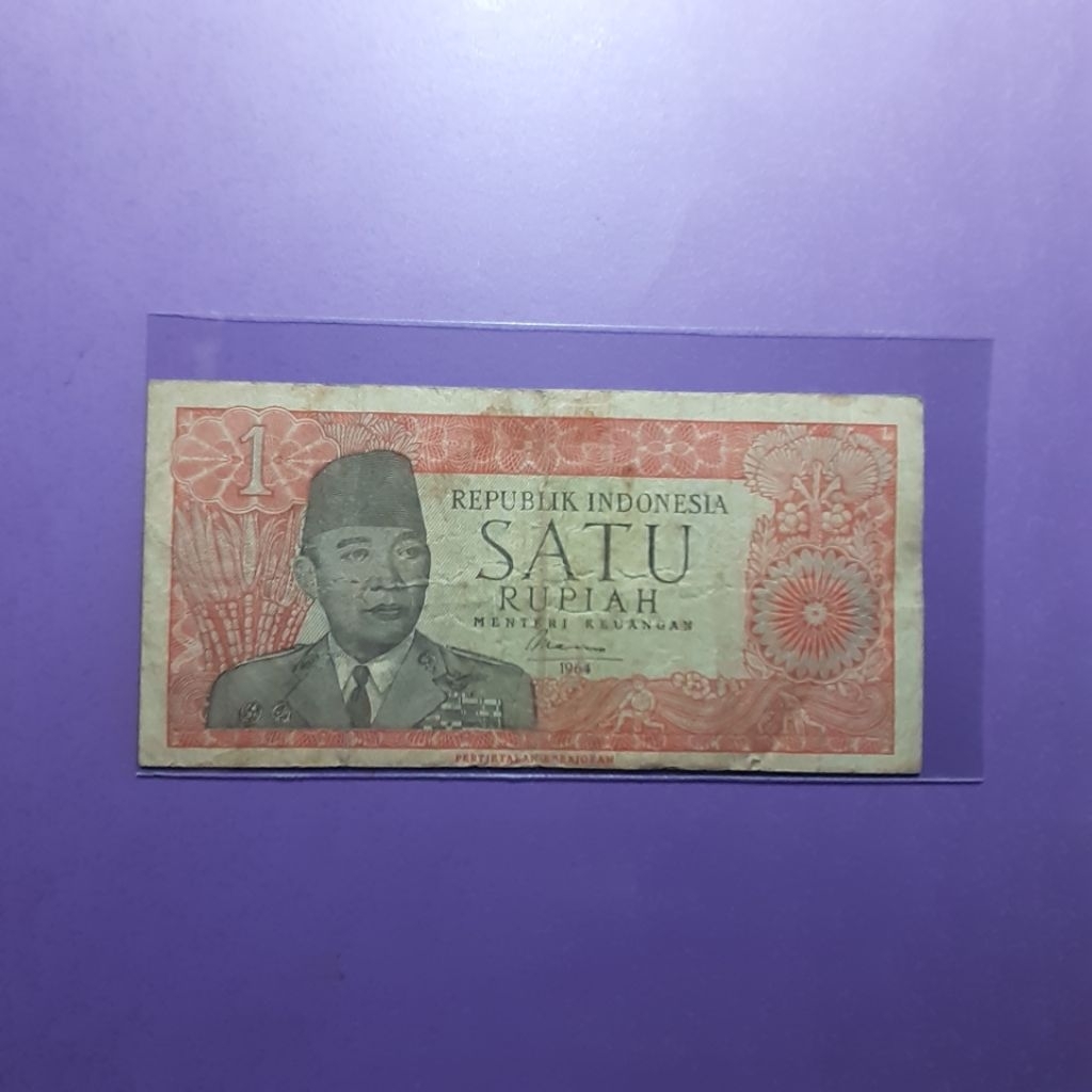 Uang kuno 1 rupiah sukarno 1964