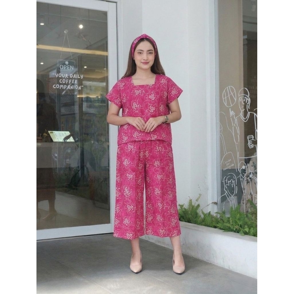 DIARIMBI - One Set RANIA Setelan Wanita ld 120 Rayon Batik Cap