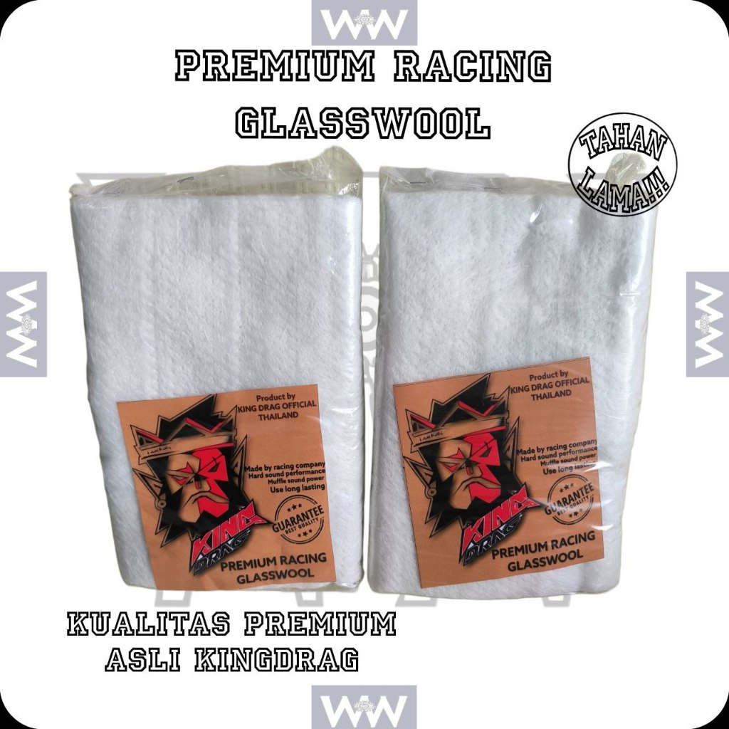 Glasswool Knalpot Premium Asli Kingdrag Tahan Lama Kualitas Premium WW