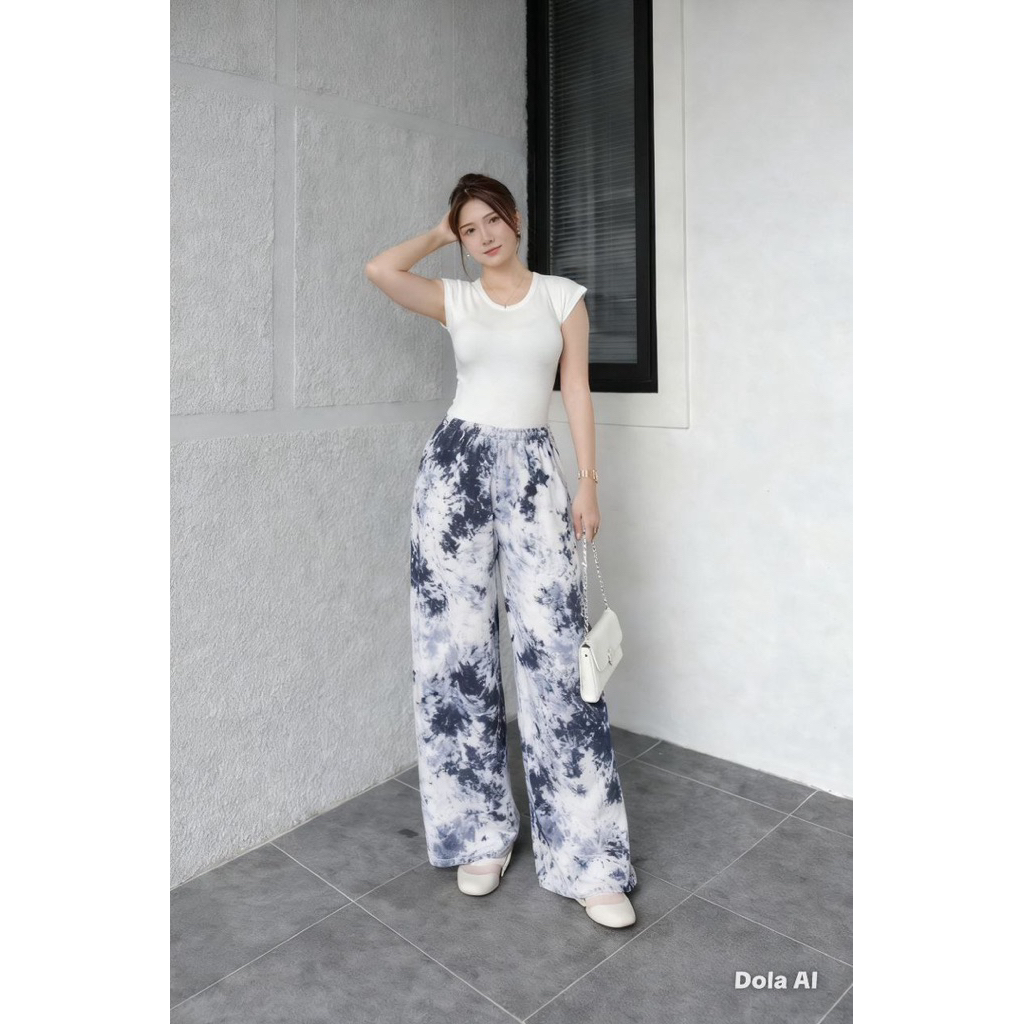 Celana Panjang Bahan Rayon Tie Dye Kulot Dewasa