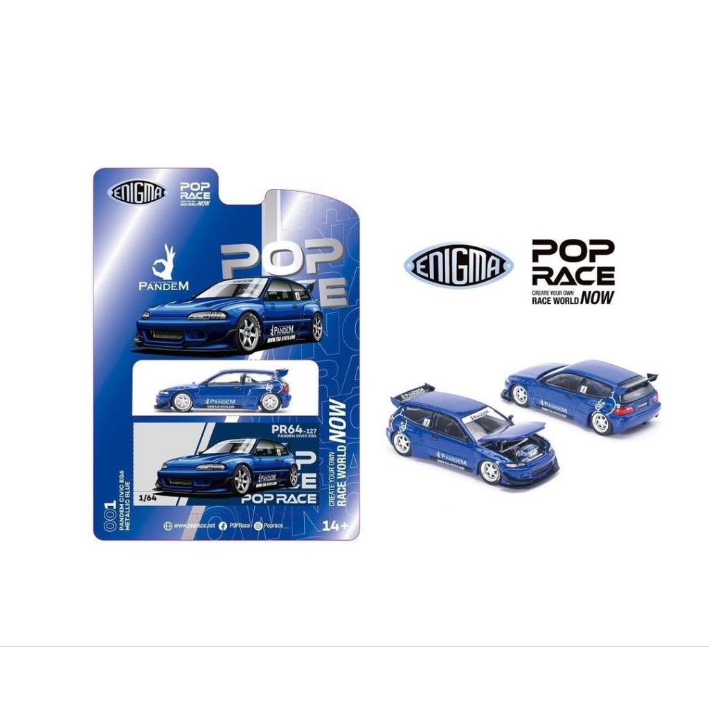 Pop Race Pandem Honda Civic EG6 Blue