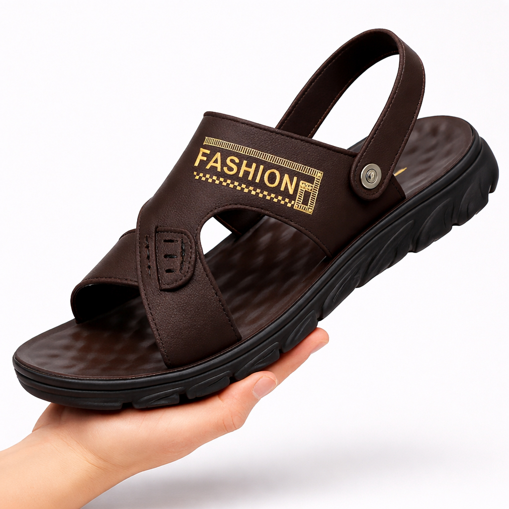 Sandal Gunung Kulit Pria Sendal Outdoor Anti Putus Terbaru 2026 Anti Licin Kasual Fashion