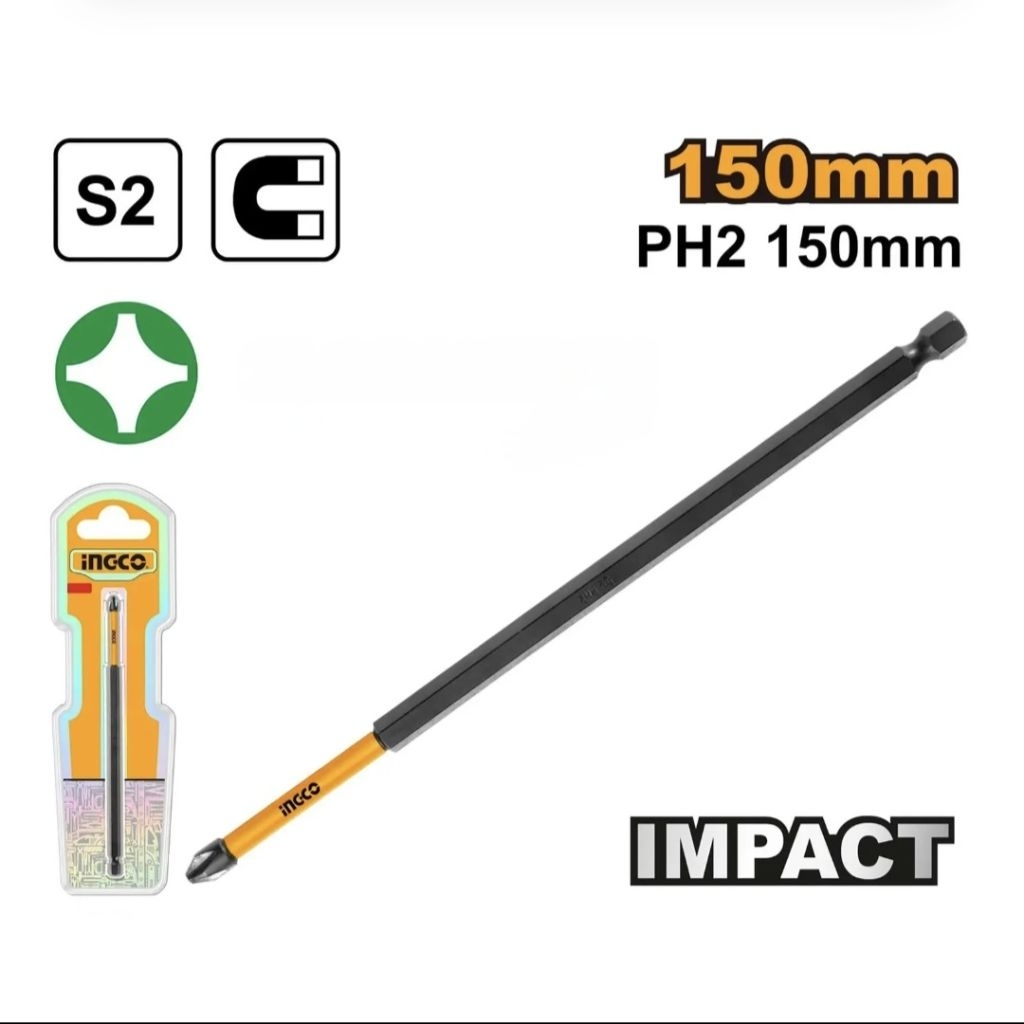 INGCO SDBIM11PH263 MATA OBENG IMPACT 150MM PH2 IMPACT SCREWDRIVER BIT