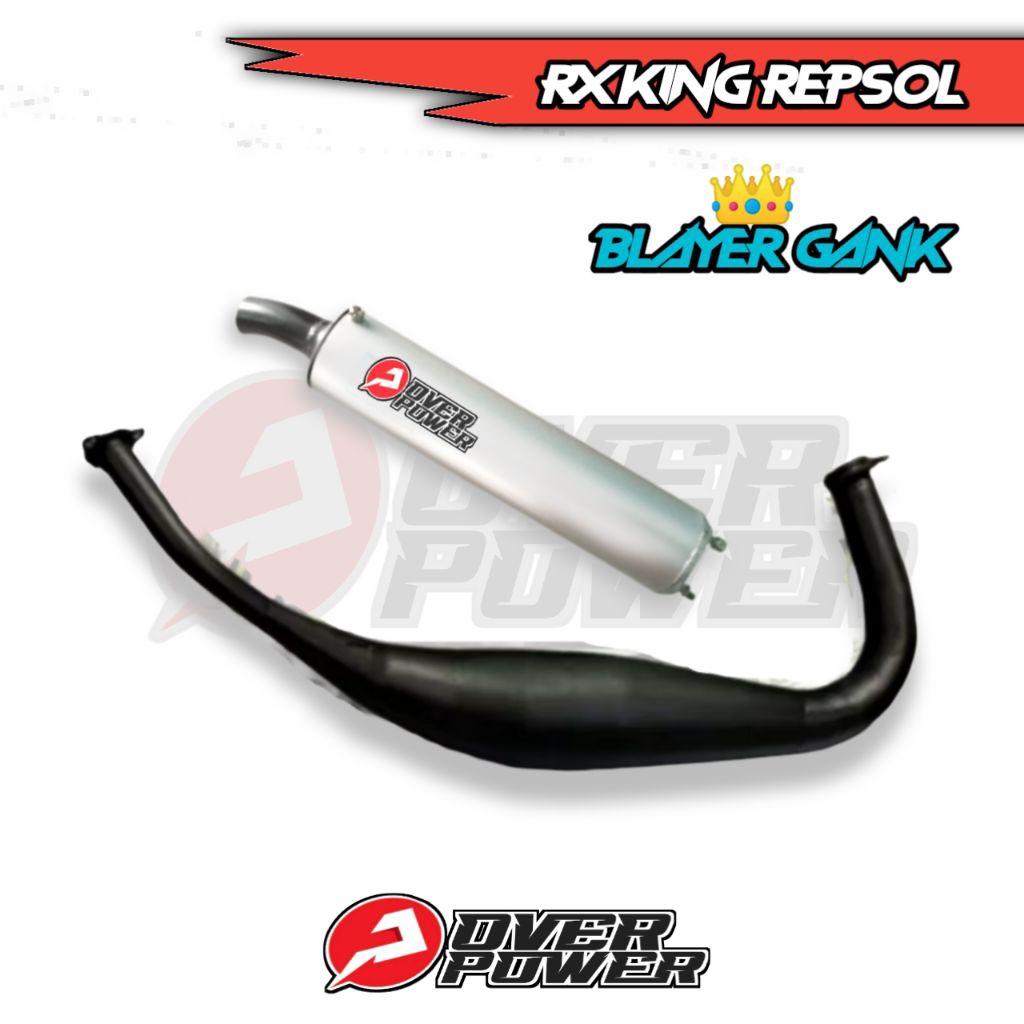 KNALPOT KOLONG REPSOL RX KING SPESIAL SANBLAST STANDAR PORTING ORIGINAL OVER POWER BUKAN CMS ABRT AH