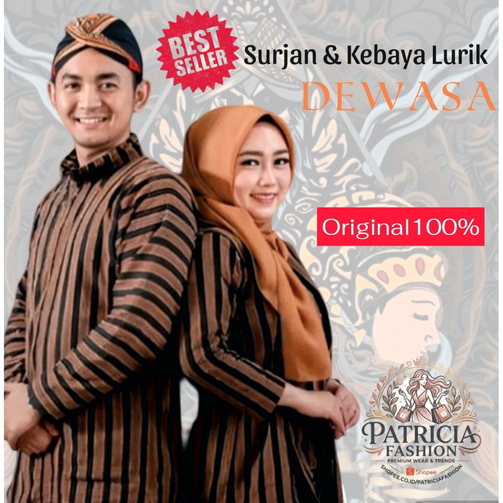 BajuSurjanDanKebayaLurikDewasa//SurjanLurikAdatJawa//Atasan